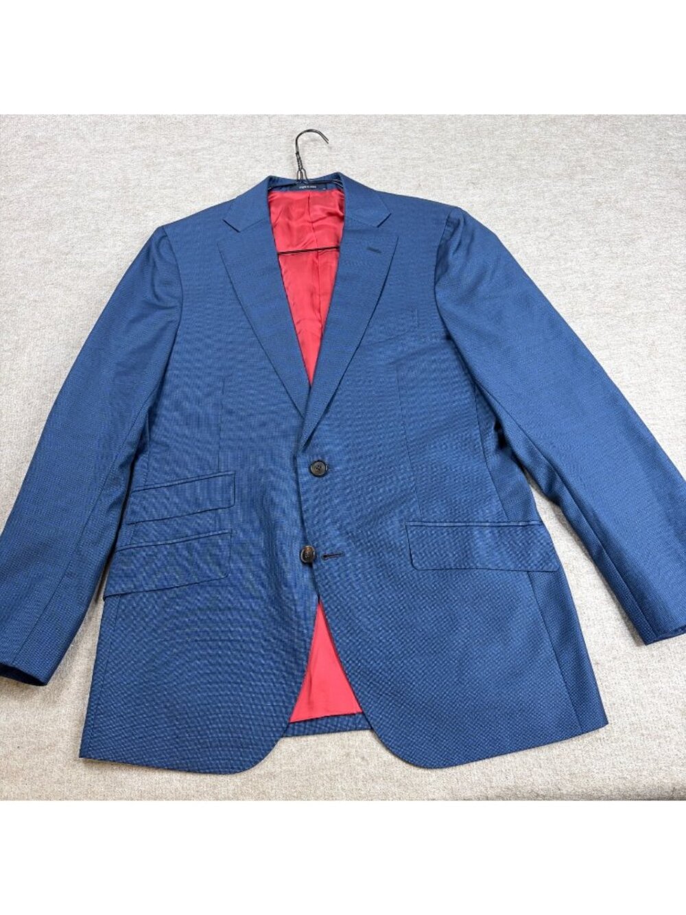 Suitsupply Mens Jacket 38R Blue Working Cuffs Vitale Barberis Canonico Sienna